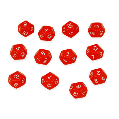 12-Sided Polyhedra Dice, 12 Per Pack, 3 Packs