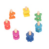 Rainbow Wooden Nuts & Bolts - Set of 7 Pairs - 7 Shapes and Colors - For Ages 12m+ - Loose Parts Wooden Toys for Toddlers and Preschoolers