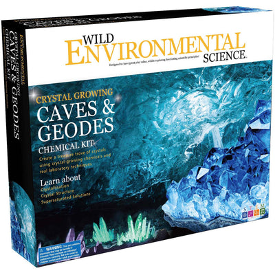 Wild Science Environmental Science - Crystal Growing Caves & Geodes Chemical Kit