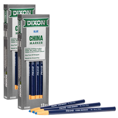 Phano China Markers, Blue, 12 Per Pack, 2 Packs