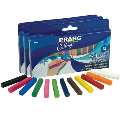 Pastello™ Chalk Pastel, 12 Per Pack, 3 Packs