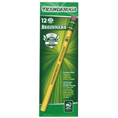 Beginners® Pencils with Eraser, 12 Per Pack, 2 Packs