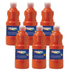 Ready-to-Use Tempera Paint, Orange, 16 oz, Pack of 6