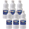 Ready-to-Use Tempera Paint, White, 16 oz, Pack of 6