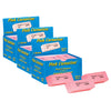 Pink Carnation Erasers, Large, 2-9-16 x 1 x 7-16, 12 Per Pack, 3 Packs