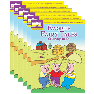 Favorite Fairy Tales Coloring Book, Pack of 6