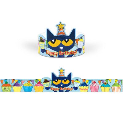 Pete the Cat Happy Birthday Crowns, 30 Per Pack, 2 Packs