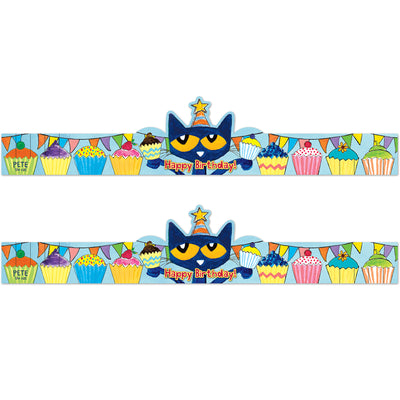 Pete the Cat Happy Birthday Crowns, 30 Per Pack, 2 Packs