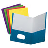 2-Pocket Portfolio Paper, Assorted Colors, Pack of 100