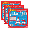 Dr. Seuss™ Stripes Reusable Punch Out Deco Letters, 4", 217 Pieces Per Pack, 3 Packs
