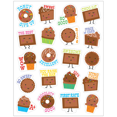 Chocolate Scented Stickers, 80 Per Pack, 6 Packs