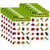 Fruits & Vegetables Theme Stickers, 120 Per Pack, 12 Packs