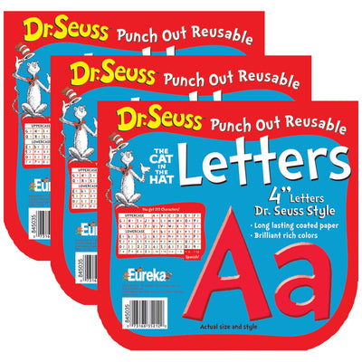Dr. Seuss™ Red Deco 4" Letters, 217 Per Pack, 3 Packs