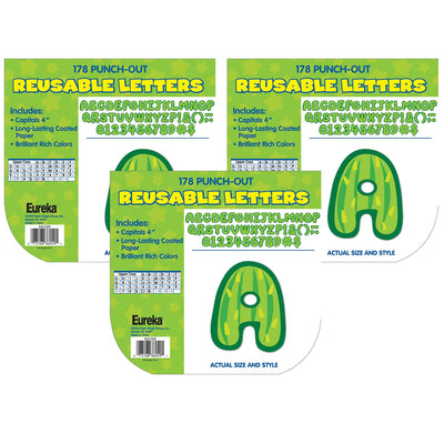 A Sharp Bunch Cactus Letters Deco 4" Letters, 178 Per Pack, 3 Packs
