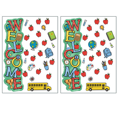 Back to School Welcome All-In-One Door Decor Kit, 40 Pieces Per Set, 2 Sets