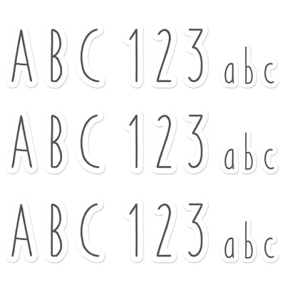A Close-Knit Class Simple Print Deco Letters, 246 Per Pack, 3 Packs