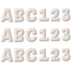 A Close-Knit Class Cream Felt Deco Letters, 179 Per Pack, 3 Packs