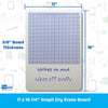 1-4" Graph Dry Erase Board, 11" x 16", Pack of 12