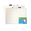 Two-Sided Primary Ruled-Blank Dry Erase Board with Attached Marker, 9" x 12", Pack of 3