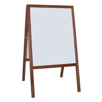 Stained Marquee Easel with White Dry Erase-Black Chalkboard, 42" H x 24" W