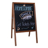 Stained Marquee Easel with Black Chalkboard, 42" H x 24"W