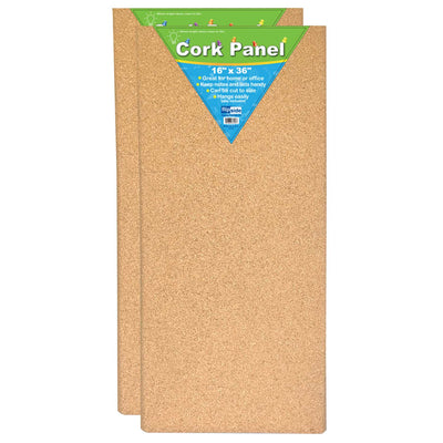 Cork Panel, 16" x 36", Pack of 2