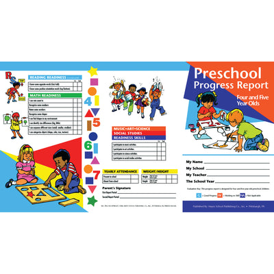 Preschool Progress Report, Ages 4-5, 10 Per Pack, 6 Packs