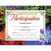 Certificate of Participation, 8.5" x 11", 30 Per Pack, 3 Packs