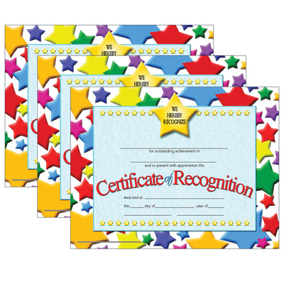 Certificate of Recognition, 30 Per Pack, 3 Packs