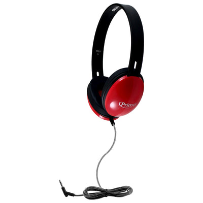 Primo Stereo Headphones, Red, Pack of 2