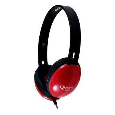 Primo Stereo Headphones, Red