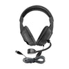 WorkSmart Plus Deluxe Headset - USB w- Boom gooseneck microphone, padded headband Leatherette ear cushions