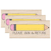 Please Sign & Return Pencil Stamp, Pack of 3