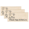 Please Sign & Return Pup Stamp, Pack of 3