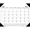 Monthly Academic Calendar Economy Desk Pad, 14 Months (Jul-Aug), 22" x 17", Black