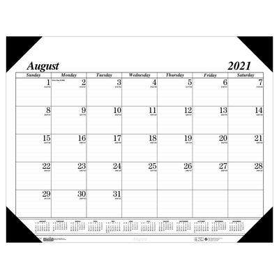 Monthly Academic Calendar Economy Desk Pad, 17 Months (Aug-Dec), 22" x 17"