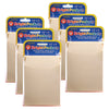 Library Pockets, 3.5" x 4.5", Non-Adhesive, Manila, 40 Per Pack, 6 Packs