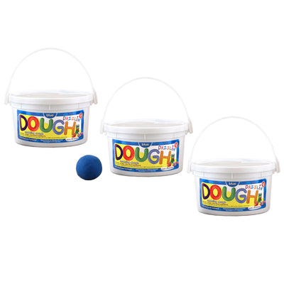 Dazzlin' Dough, Blue, 3 lb. Tub, Pack of 3