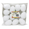 Styrofoam 2" Eggs, White 12 Per Pack, 3 Packs