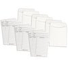 Library Cards & Non-Adhesive Pockets Combo, White, 30 Each-60 Pieces Per Pack, 3 Packs