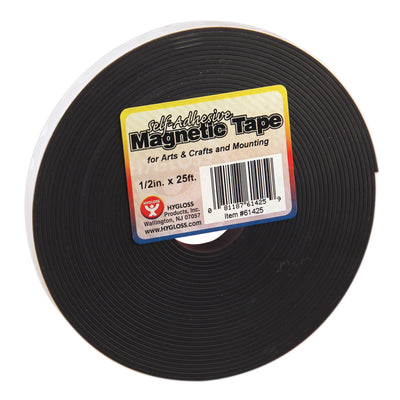 Magnetic Strips, 0.5" x 300" Per Roll, 3 Rolls