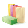 Gusseted Flat Bottom Paper Bags, Size #6, Pastel Assorted Colors, 28 Per Pack, 3 Packs