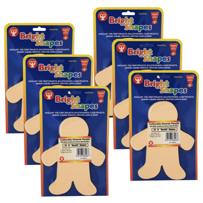 Rainbow Brights™ Family Cut-Outs, 6" Big Kid, 24 Per Pack, 6 Packs