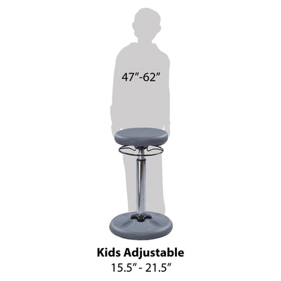 Kids Adjustable Tall Wobble Chair 16.5-24" Grey
