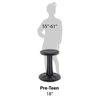 Pre-Teen Wobble Chair 18.7" Black