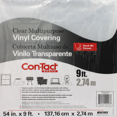 Clear Vinyl Covering, Multipurpose, 54" x 9'