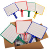 Blank-Lined 2-Sided Rectangular Dry Erase Paddles with Markers, Set of 10
