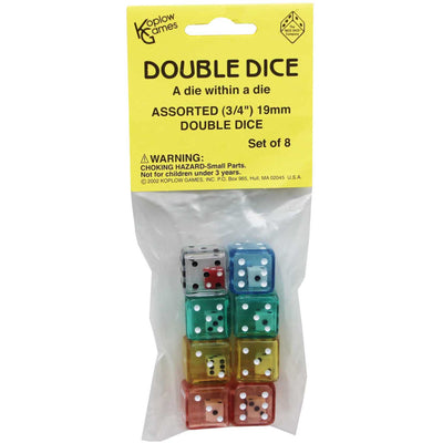 Double Dice Set, 8 Per Pack, 6 Packs