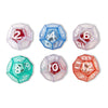12-Sided Double Dice Set, 6 Per Pack, 3 Packs