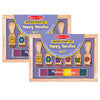 Happy Handle Wooden Stamp Set, 6 Stamps & Stamp Pad Per Set, 2 Sets